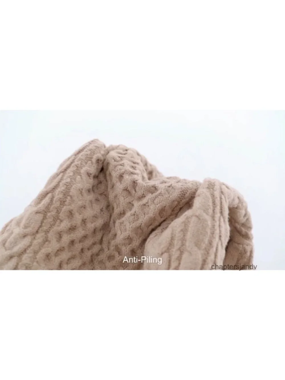 Oversized Chunky Cable Knit Tunic Sweater Crewneck Pullover